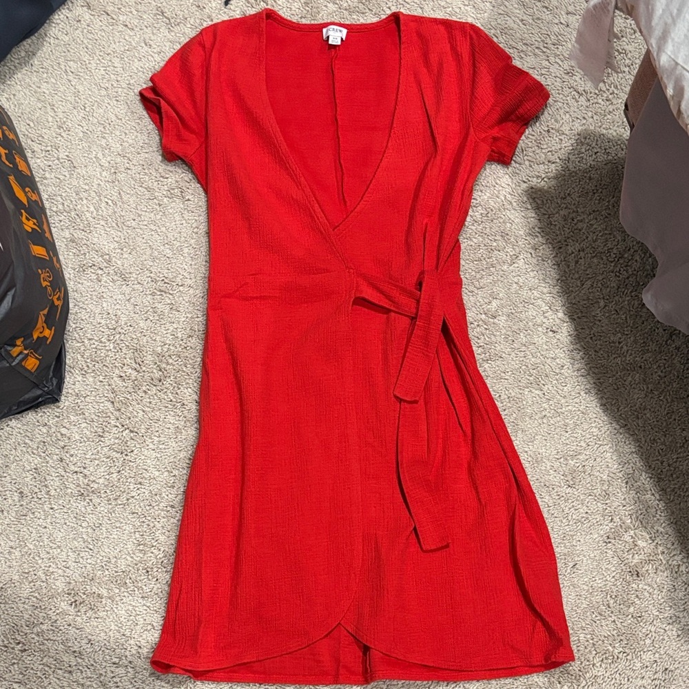 J. Crew Vibrant Red Mini Dress